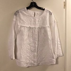 Gap white cotton blouse
